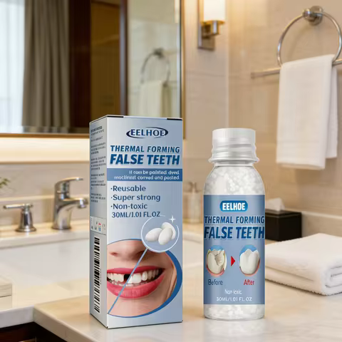 EELHOE Thermal Forming False Teeth Cosplay Cosmetic Temporary Tooth Repair Gap Filling Material Safe