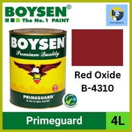 ◡ ➽ ⭐ Boysen Primeguard 4 Liters (Gallon) Water-based Metal Primer Paint Red Oxide Primer Gray Whit