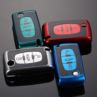 TPU Leather 2/3 Buttons Car Remote Key Case Cover for Citroen C2 C3 C4 C5 C6 C8 for Peugeot 107 207 