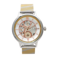 Cherie Paris Two-Tone Stainless Steel Mesh Bracelet Analog Watch CHR-2112-IPTT