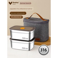 stainless steel lunch box lunch box Food Grade Office Worker Rectangular 316 Stainless Steel