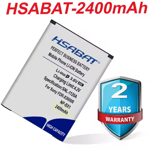 HSABAT Top Brand 100% New 2400mAh NP-BX1 Battery for Sony FDR-X3000R RX100 AS100V AS300 HX400 HX60 A