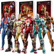 Marvel ZD Toys Iron Man Figure MK3 MK4 MK85 MK42 MK18 MK19 Spider-Man PS4 Iron Spider Action Figure 