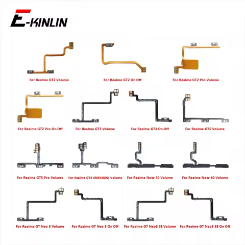 Power ON OFF Mute Switch Control Key Volume Button Flex Cable For OPPO Realme GT2 GT3 GT5 GT6 Pro No
