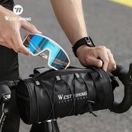 Bicycle Handlebar Bag 900D Nylon Wear-resistant Water Repellent Bike Front Cylinder Bag Cy
