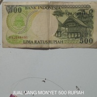 uang monyet 500 rupiah tahun 1992
