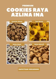 Tart Nenas Gemok. Swiss Hazel. Swiss Nutella. Swiss Biscoff. Biskut Raya Azlina Ina