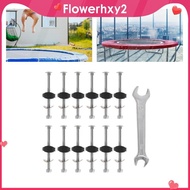 [Flowerhxy2] 12 Pieces Trampoline Screws Jumping Bed Screws Sturdy Trampoline Accessories