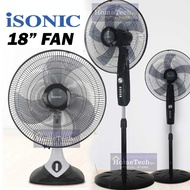 ISONIC 18 INCH TABLE FAN STAND FAN KIPAS MEJA 18 KIPAS DIRI 18 INCI POWERFUL STRONG WIND 5 BLADE