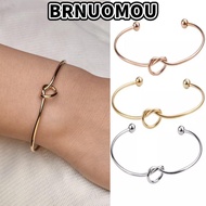 BRNUOMOU Love Knot Bracelets Wedding Can't Tie The Knot Alloy Jewelry Fashion Tie The Knot