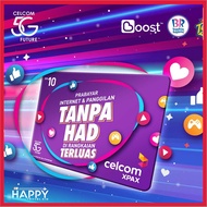 Celcom Xpax Prepaid Simcard  (Special/Nice Number)- WITH Unlimited Data & Calls plan - 011