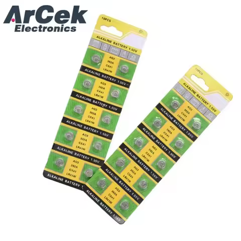 10PCS LR41 Lithium Battery AG3 1.55V SR41 192 L736 384 SR41SW CX41 LR41 392 Cell Coin for Watch Toys
