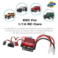 KYRC 60A ESC brushed waterproof splash for rc crawler buggy 1:10 axial SCX10 HPI D90 MN-222 MN-999 p