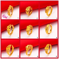 GW Jewellery Fashion Accessories Emas 916 Gold Bangkok Women's Rose Ring