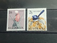 1963-65 澳洲雀鳥郵票1先令6p Mnh/2先令5p Mh2枚