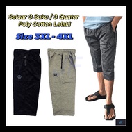 Seluar lelaki 3/4 Pants / 3 Quater Pants / Seluar Futsal / Tracksuit  SIZE : 3XL - 4XL ( P3538 , P35