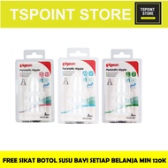 Pigeon Dot Peristaltic Nipple untuk Botol Slim Neck Box BENTUK ULIR - dot Pigeon paket isi 3 Pc
