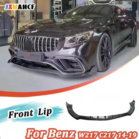 JXWANCF Carbon Fiber FRP Front Lip Bumper Spoiler for Benz W217 C217 S63 S65 AMG Coupe 2014-2019 Hea