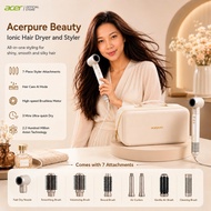 Acerpure Beauty Ionic Hair Dryer and Styler DS744-10W | Hair Care AI Mode | 7-Piece Styler