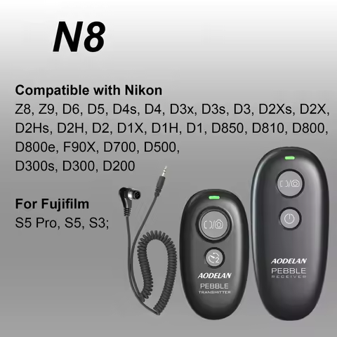 AODELAN Wireless Camera Shutter Release Remote Control For Nikon Z9 D6 D5 D4s D3x D2Xs D2Hs D2 D1X D