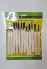 SELLERY Wood Carving Tools Set 12 Lino Cut Tools Cukil Kayu Pahat Ukir