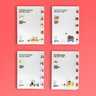 NA Map L Shaped Divider Folder A4 5 Pocket Clear Sleeves Document File Organizer Transparent Clear C