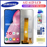 Original LCD For Samsung Galaxy A12 A125F LCD with Frame Display Touch Screen Digitizer Full Set Assembly A125 LCD Replacement Parts