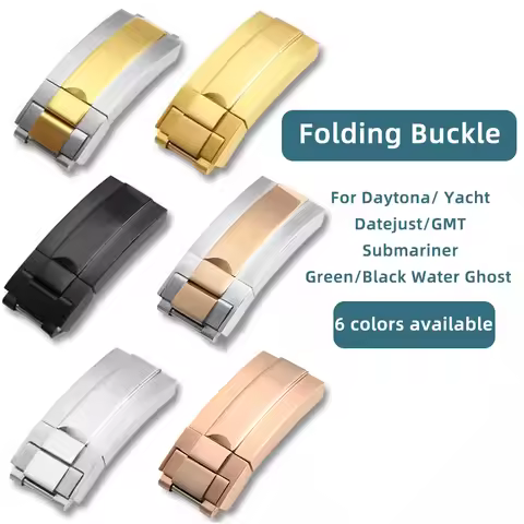16mm Folding Buckle For Rolex Watch Buckle Daytona Datejust Water Ghost Yacht Submariner Stainless S