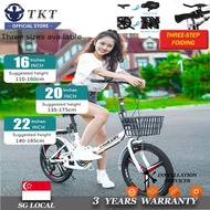 TK Foldable Bicycle 20-inch 6-speed Shimano Variable Speed Folding Bike Ultra Light Aluminum Alloy Frame Foldable Bicycle