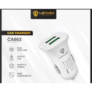 HP LENYES CA863 2.4A 2 USB Car Charger Car adapterhp for mobile phones Original