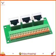 【pwlydc1g】RJ45 Female Breakout Board,Solderless RJ45 to 8Pin Quick Spring Terminal,Three Ways RJ45 F