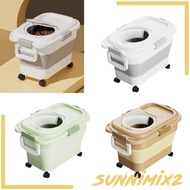 [Sunnimix2] Pet Food Storage Container Cat Dry feed Containers Bin with Wheels 30lb Foldable Folding for Dry Food Grains Dog Cat Food