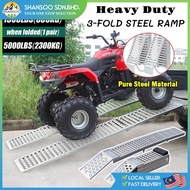 4×4 ATV Truck 3-Fold Steel Ramp Car Foldable Ramp Motorcycle Heavy Duty Tangga Motor Loading Ramp La