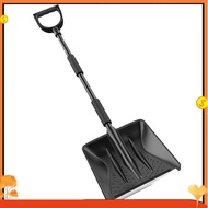 Adjustable 42-Inch Snow Shovel, 11-Inch Blade with D-Handle for Driveway, Portable Survival Shovel A