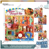 Mainan Food Set + Gerobak Makanan Ayam Penyet Rio / Bakso Monas - 1433