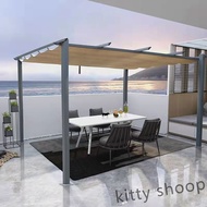 Taman luaran, gazebo rekreasi, teres, khemah kereta, awning, awning, kanopi tempat letak kereta aloi