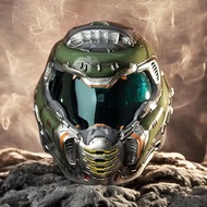 Doom Helmet Science Fiction Cyberpunk Style Helmet Halloween Eternal Play Mask Game cos