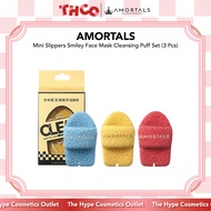Amortals Set Puff Pembersih Masker Wajah Mini Selipar Senyum (3 Keping) Amortals Mini Slippers Smile