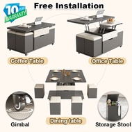 【Ready Stock】 3-1 in 1 Adjustable Coffee Table / Home Dining Table Chair / Foldable Side Table