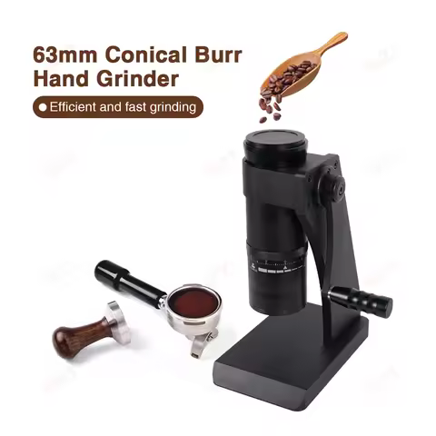 GZZT Z63 Manual Coffee Grinder 8-Core 63mm Conical Burr Grinder SOE Bean Miller Espresso with Hand C