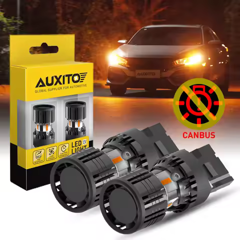 AUXITO 2Pcs WY21W LED Orange Canbus Car Turn Signal Light No Hyperflash T20 7440 W21W Indicator Bulb