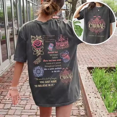 Caraval Series Shirt Remember It's Only Game Woman T-shirt Legendary Tops Stephanie Garber Bookish T