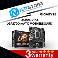 GIGABYTE H610M-K D4 LGA1700 mATX MOTHERBOARD - H610M-K D4