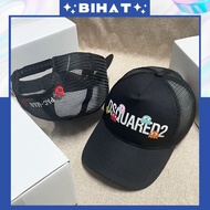 DSQUARED2 Men's and Women's Fashion Button Buckle Baseball Cap, Dsquared2 cool khaki mesh hat MU568