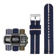 18mm Nylon Watchband for CASIO a168w A158 A159 A168 A169 B650 AQ230 700 MRW200 AEQ-110 Watch Breatha