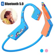 Kids Bone Conduction Headones Cute Blutooth Sport Headset Waterproof Mic Earone with Noise-canceling MIC Bluetooth Sport