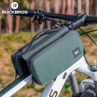 ROCKBROS Bicycle Front Tube Bag Portable Double Side Durable Convenient MTB Road Bike Top Bag Lightweight Big Capacity Frame Bag Cycling Accessories