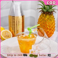 50pcs 9OZ Disposable Cups SET - Gold Rimmed 9OZ Plastic Cup For Wedding Party Tableware Supply
