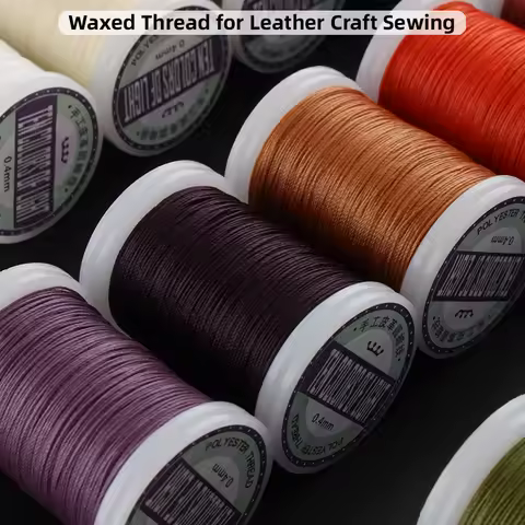 hilo encerado para cuero Waxed Thread Leather Craft Sewing Thread Round Waxed Thread Polyester Cord
