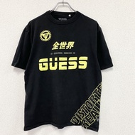 古著GUESS 短袖印花 T 卹，黑色，XS 碼